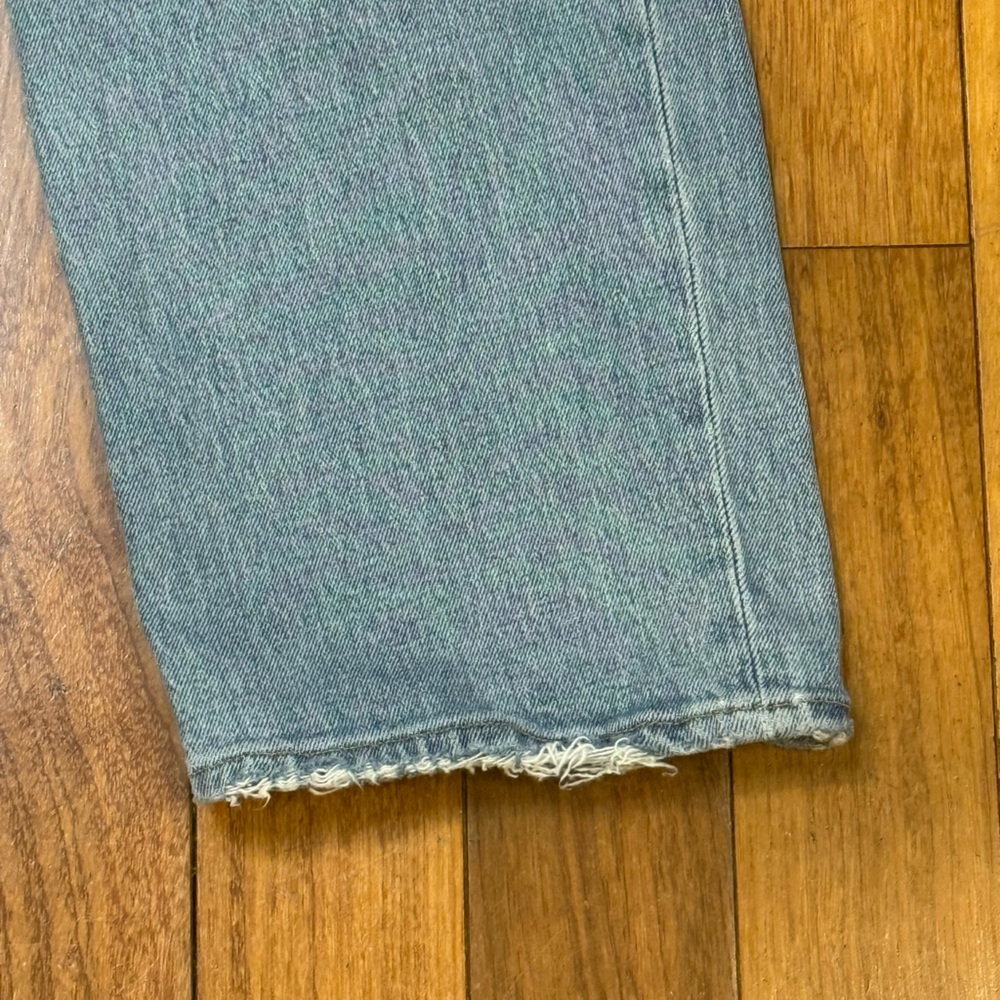 Abercrombie & Fitch 90s Straight‎ Ultra High Rise Jeans 29 Distressed Light Wash - Picture 6 of 10